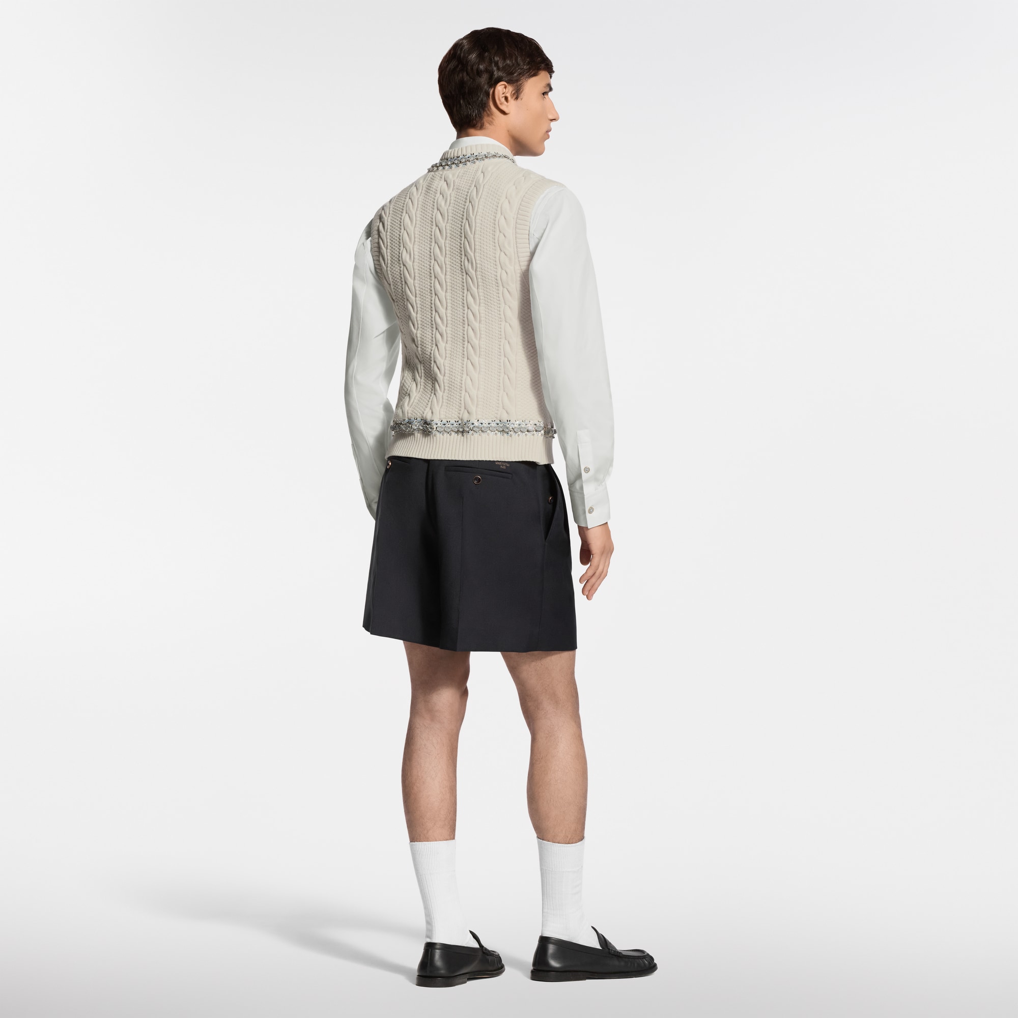 Embroidered Cable-Knit Cricket Vest - For Men | LOUIS VUITTON